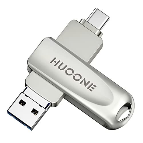 HUOONE Memoria USB C 128 GB Tipo C Pendrive 3 en 1 OTG Memoria Flash Portátil USB C Stick para teléfonos Android, tabletas y computadora,Unidad Flash USB C para Guardar más Fotos y Vídeos…… Cover