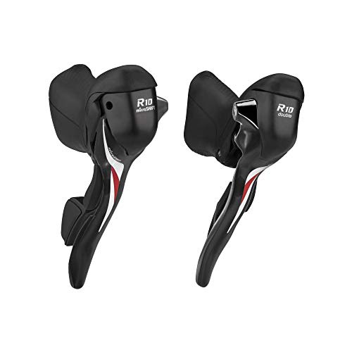 Microshift Levier-Manette Route 10v. Double alu Noir (Paire) Compatible Shimano sauf tiagra 4700