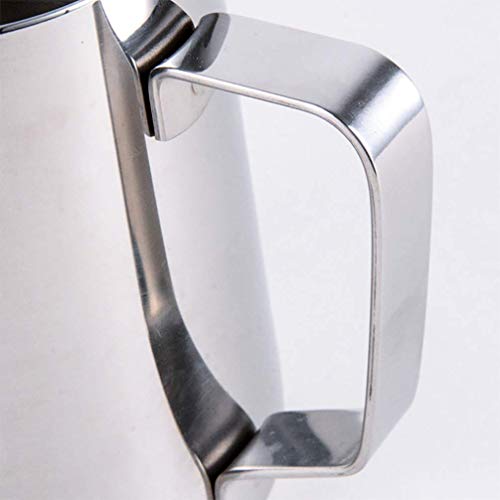 Coffee 20 oz Stainless Steel Milk Frothing Pitcher - Measurements on Both Sides Inside - Perfect for Espresso Machines, Milk Frothers, Latte Art