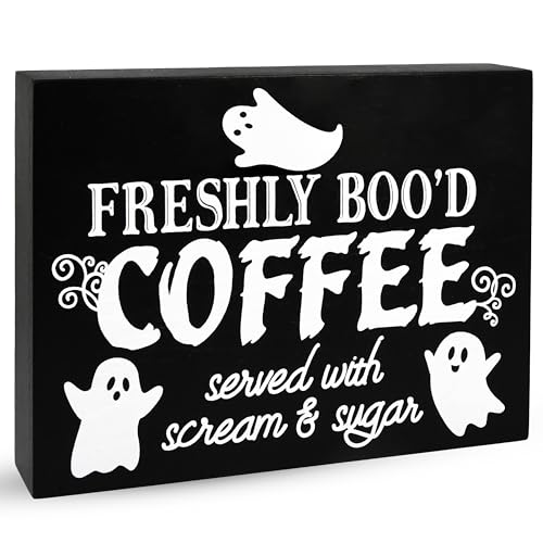 Gift Boutique Halloween Coffee Sign – Freshly Boo’d Coffee Served