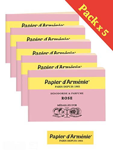 Papier d'Armenie - LA ROSE - Lot de 5 Carnets