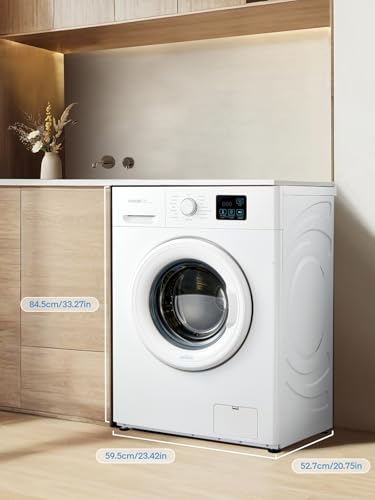 8KG Washing Machine, Smart Freestanding Washing Machine, with 16 Washing Cycles & 3 Extra Feature, Quiet Inverter Motor, 15min Quick Wash, for Apartment, Home, Dorm, White - Image 9