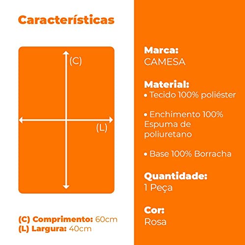 Tapete de Banheiro Super Soft 60x40 ROSE Camesa