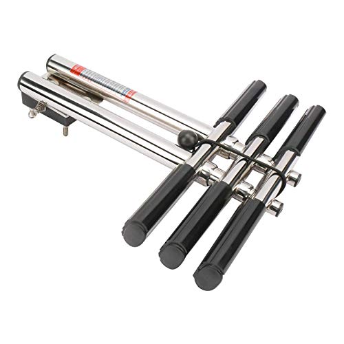 image for NovelBee 3 Step Dual Vertical Telescopic Boat Dive Ladder with transom