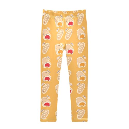 Sweet Bread Girls Leggings,Workout Leggings for Girls Toddler Athletic Leggings Size for 3-10T