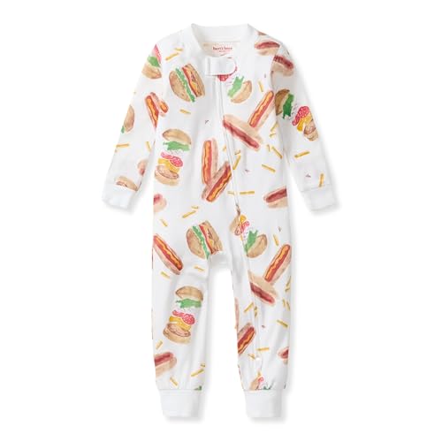 Burt's Bees Baby Unisex Baby Sleeper PJs, Honeysoft Lyocell Jersey Pajamas, Footless One-Piece Zip-Up, Snug Fit Pajamas