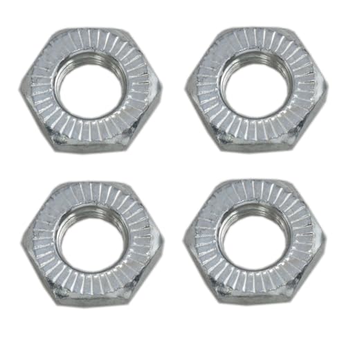 yukata シルバー 3/8インチ 自転車ナット バイク アクスルナット ホイール ハブシャフト ナット 自転車パーツ ロードバイク、マウンテンバイク用 4個