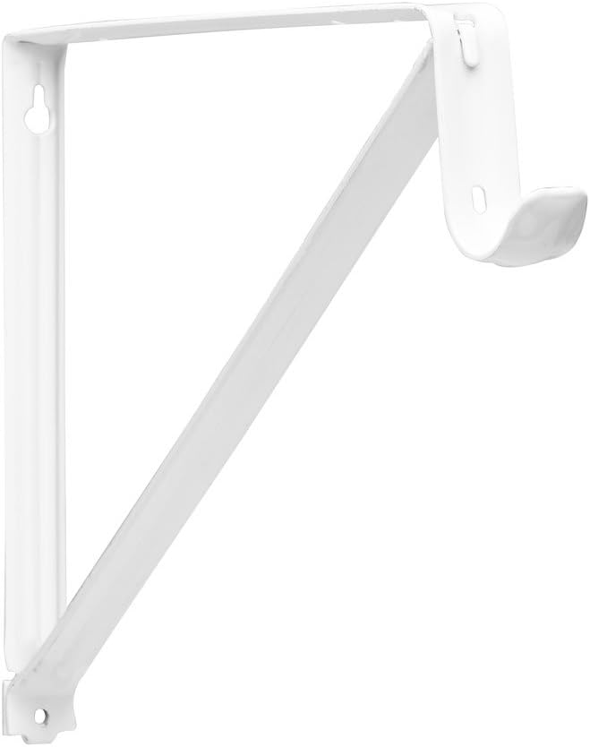 Knape & Vogt, White Pro RP-0045-WT Shelf and Rod Closet Bracket
