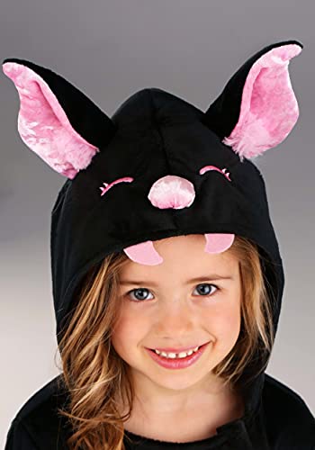 Disfraz de murciélago vampiro rosa para niño pequeño con alas y capucha miniatura 5
