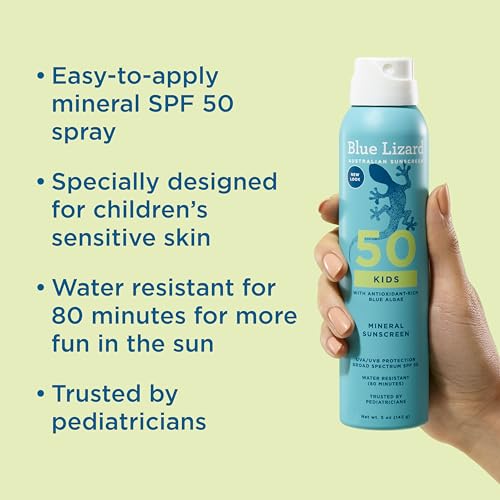 Image of BLUE LIZARD Sunscreen SPF 50+ Spray | Kids | 5 Fl Oz | Pack of 2