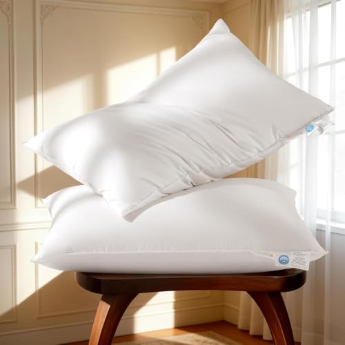 Uqocnh Goose Down Pillow Queen Size Set of 2 Pack,Soft 100% Cotton Shell by Uqocnh - Used condition - US$112.41