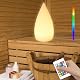 Saunalampe Wrqioo dimmbar mit RGB Farben und Fernbedienung