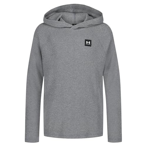 Under Armour Boys' Long Sleeve Thermal Knit Shirt, Outdoor Collection, Castlerock Hooded, YS