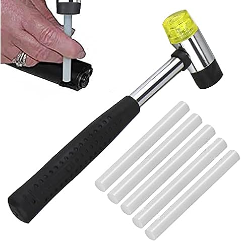 VICTORFIRE Rubber Mallet Dubble Face Hammer Nylon Rod Front Sight Drift Punch Tool Set Comptatible with Glock & Colft 1911 Cover