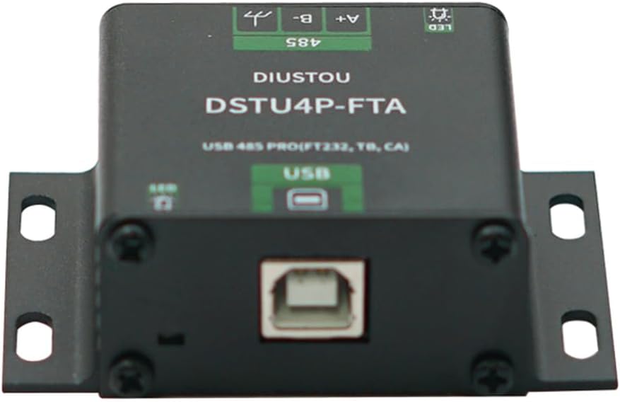 FT232 USB 485 Interconvertible Serial Module SP3485 Industrial Protected Serial Adapter with Isolation Metal Housing Lightning Protection Surge Protection 2M baud Rate with Data Cable