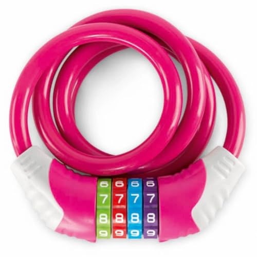 Antirrobo Para Bicicleta Con Combinación Numérica Para Niños, Cable Antirrobo Con Combinación, Candado Con Combinación Para Bicicleta Para Niñas Y Niños, Accesorio Para Bicicleta Para Niños Rosa
