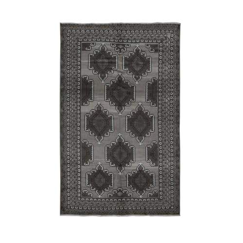 Shahbanu Rugs Agreeable Gray Afghan Wool Rug 6