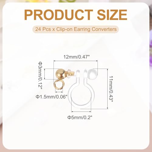 Convertidores de aretes para orejas no perforadas, ideales en manualidades y joyería 3