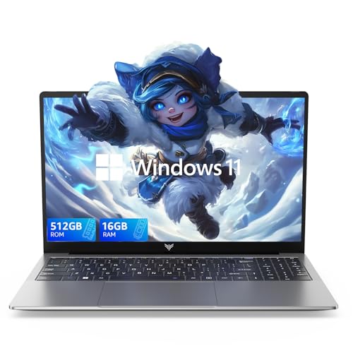 Image of ACEMAGIC Laptop, 15.6" Business Student Laptop Computer, Intel Quad-Core Processor Windows 11 Laptop, 16GB DDR4 512GB SSD, Up to 2TB,180° Open Angle, Metal Shell, WiFi, USB3.2, Type C