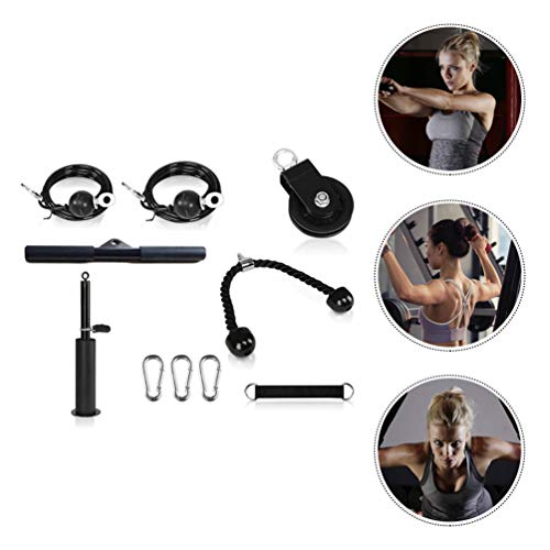 BESPORTBLE Fitness LAT e sistema de polia de elevação para tríceps, puxar para baixo, bíceps, curva,