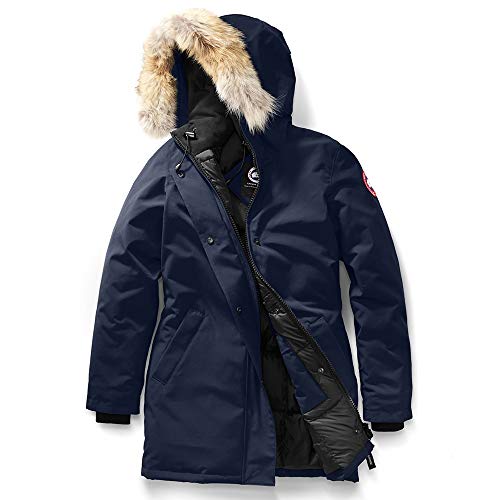 CANADA GOOSE カナダグース レディース ファーダウンジャケット VICTORIA PARKA 3037LA ヴィクトリア ダウンコート 3カラー 8808727 [並行輸入] (NAVY, S)