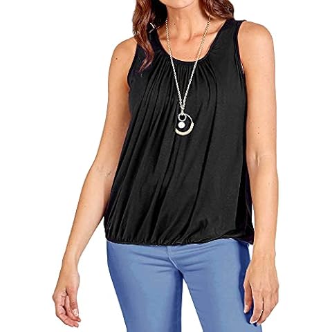 Star Fashion Women's Sleeveless Bubble Top Cover