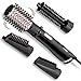 BaByliss Dry, Straighten and Style - Rotierende Warmluftbürste, 1000W Ionen Rundbürstenföhn mit 4 Aufsätzen zum Föhnen, Glätten, Volumen kreieren, Schwarz, AS200E
