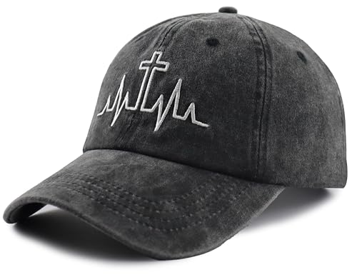 Gorra bordada ajustable unisex Heart Beat Cross miniatura 3
