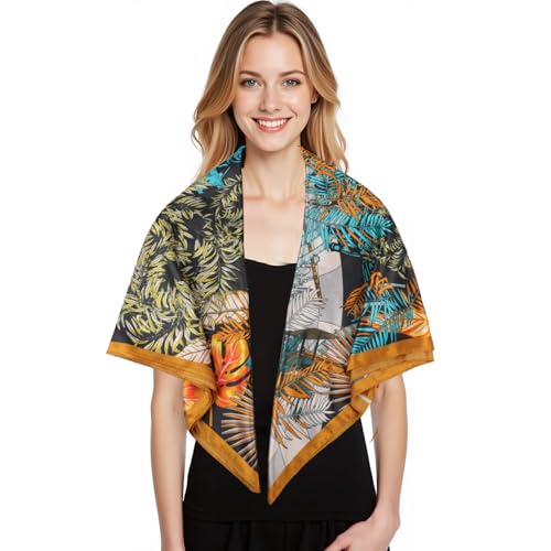 Head Scarf for Women Silk Satin Scarf for Hair Wrapping 35 Inch Square Scarf3