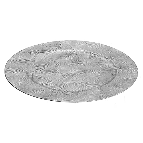 ih casa décor Charger Plate Silver 13 pulg set 6 miniatura 1