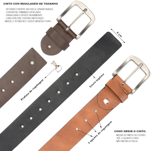 Cinto Esporte Casual Masculino Ajustável (Caramelo)