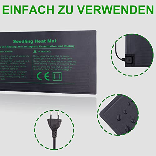 Heizmatte für Pflanzen mit Thermostat 18W 25,5 x 52,7 cm