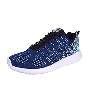 LEOCI Running Shoes Kids Boys and Girls Road Running Mesh Athletic Walk Gym Lightweight Trainers Mesh Breathable Sneakers Nordic Walking Shoes