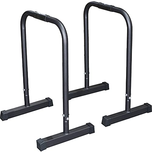 Sporttrend 24® 2 x Parallettes Push Up Stand Bar in schwarz mit extra...