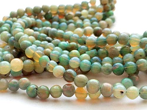 Opale éthiopienne LKBEADS éviter pierres ternes perles rondes feu vert 5mm