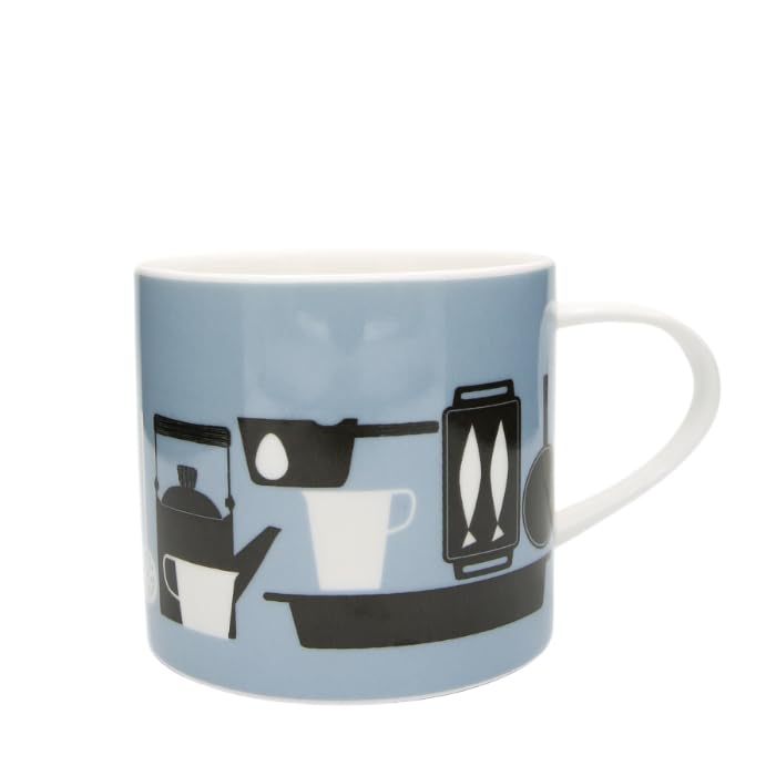 Keith Brymer Jones Collaboration Range - Mini Moderns Ceramic Mug - Kitchenalia 4-325ml, White