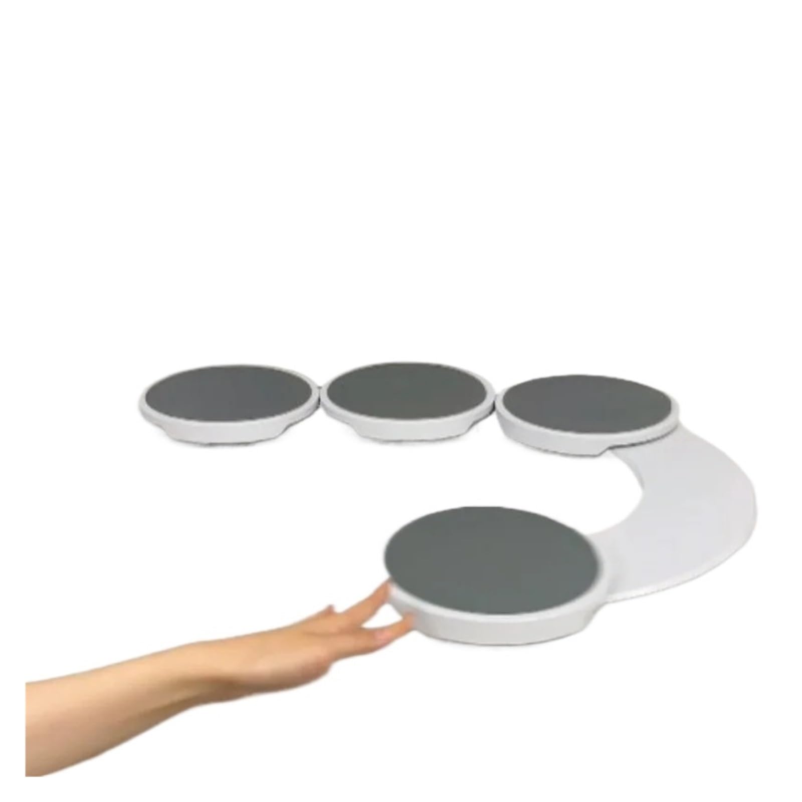 Lazy Susan - Bandeja giratoria para alimentos, 2/4/6/8 bandejas, antideslizante, accesorios de vajilla, tabla portátil para servir comidas y entretenimiento sin esfuerzo (2 ranuras)