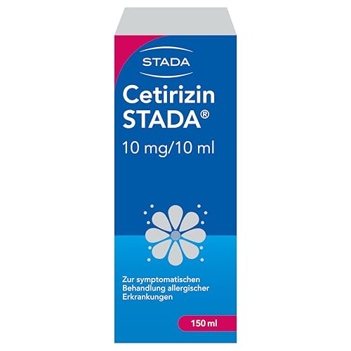 Cetirizin STADA Saft 10 mg/10 ml Lösung zum Einnehmen, bei Allergie; zur symptomatischen Behandlung allergischer Erkrankungen wie Heuschnupfen; lindert allergische Nasen- und Augensymptome - 150ml