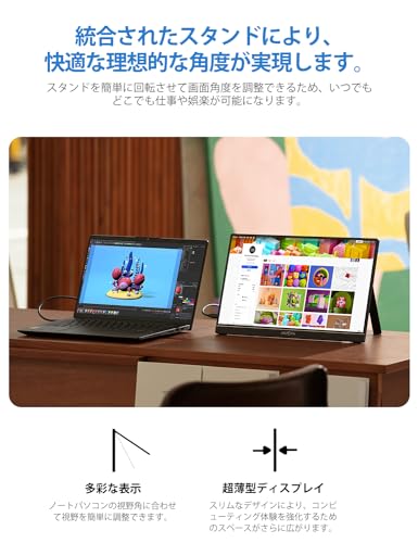 undefined ARZOPA 17.3インチ ポータブルモニター 1920*1080 ゲーミング用 ポータブルディスプレイ IPS液晶パネル 薄型 自立型 スイッチ用 USB Type-C 標準HDMI PS4/XBOX/Switch/PC/Macなど対応 在宅勤務 リモートワーク A1M の商品画像 5