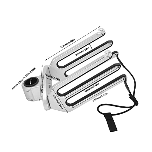 Surfplankrek voor Boot, CNC Geborsteld Aluminium Wakeboard Toren Houder Kneeboard Rack, Towers Wakeboard Rack Verstelbare Jachtaccessoires voor Boot(Geschikt voor pijpdiameter: 63 mm-68 mm) - Image 6