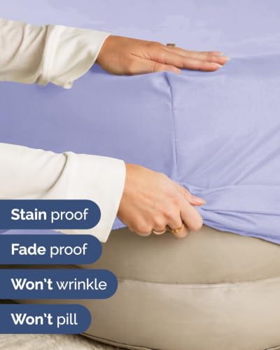 Image of Extra Deep Flex Top Split Head King Fitted Sheet - Hotel Luxury Single Fitted Sheet Only - Easily Fits 18 inch to 24 inch Mattress - Ultra Soft, Wrinkle Free w /Extra Deep Pockets - Lavender
