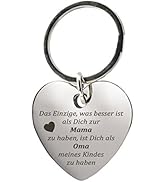 Schlüsselanhänger Herz mit Gravur"Das Einzige was besser ist als Dich zur Mama zu haben, ist Dich...