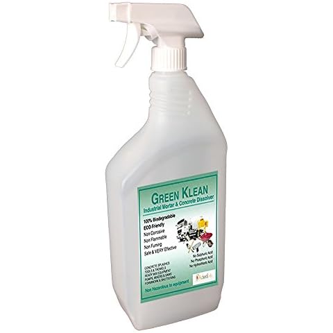 Green Klean Concrete & Mortar Dissolver Eco Friendly Safe Brick/Patio Acid Alternative (1 Litre) Cover