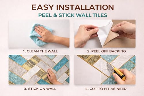 Image of Barebeauty 3D Wall Panel Wallpaper, Self Adhesive PE Foam Brick Sticker, Waterproof Wall Covering for Home Decor, 70 x 70 cm (Pack of 45, 237.15 Sq. Ft. Approx)