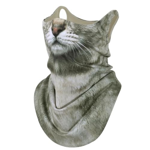Animal 3D Neck Gaiter Warmer Windproof Scarf Headband Bandana Cover for Cycling Skiing Halloween Cosplay Party