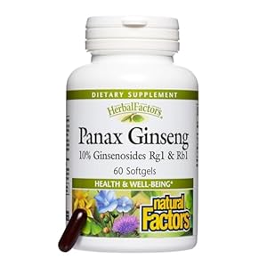 Natural Factors – Panax Ginseng, Herbal Factors®, 60 Softgels