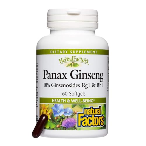 Natural Factors – Panax Ginseng, Herbal Factors®, 60 Softgels