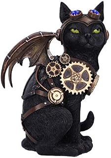 Nemesis Now Feline Flight 22.7cm Steampunk Black Cat Pilot Figurine, D5415T1