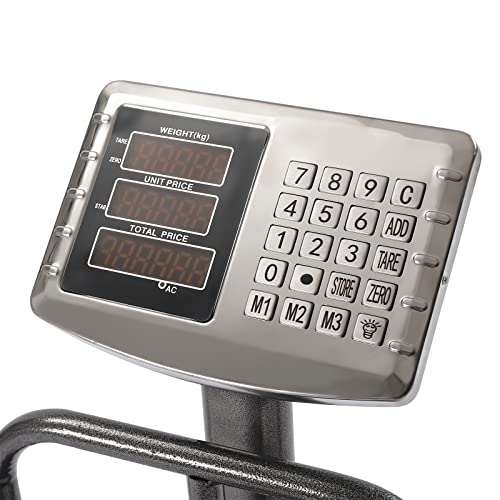 300Kg/660Lb Weight Computing Digital Scale,16" X 20" Heavy Duty Stainless Steel Electronic Floor Platform Scale Postal Scale Accurate Shipping Mailing Lb/Kg Price Calculator Hd Display Screen #TOP5