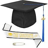 【Contenido del paquete:】: 1* birrete graduacion 2022 + 1* faja de graduación blanca